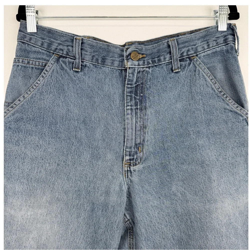 Carhartt Carpenter Jeans Mens 32x34 Blue Good Utility Workwear Denim B11 DST